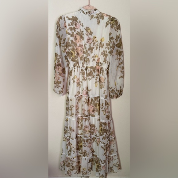1. State Floral Tiered Maxi Dress with Long Sleeves,
 Size Xs - Picture 3 of 7